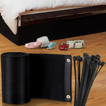 Boao Under Bed Blocker for Pets 126 x 6 Inch Toy Blocker for Under Couch with 10 Black Nylon Zip Ties Under Furniture Blocker Under Couch Bumper Under Couch Guard for Dog Cat Pet Home Accessories